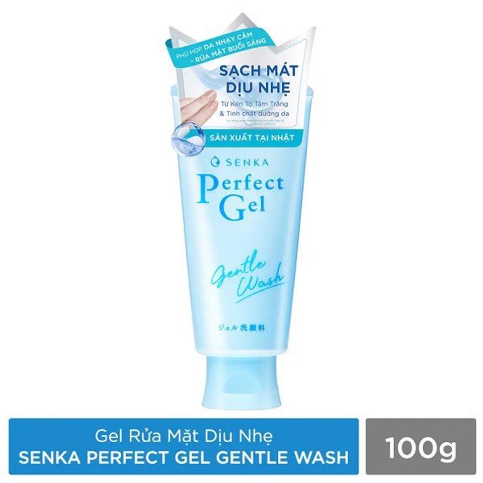Gel rửa mặt dịu nhẹ Senka Perfect Gel Gentle Wash 100g 1