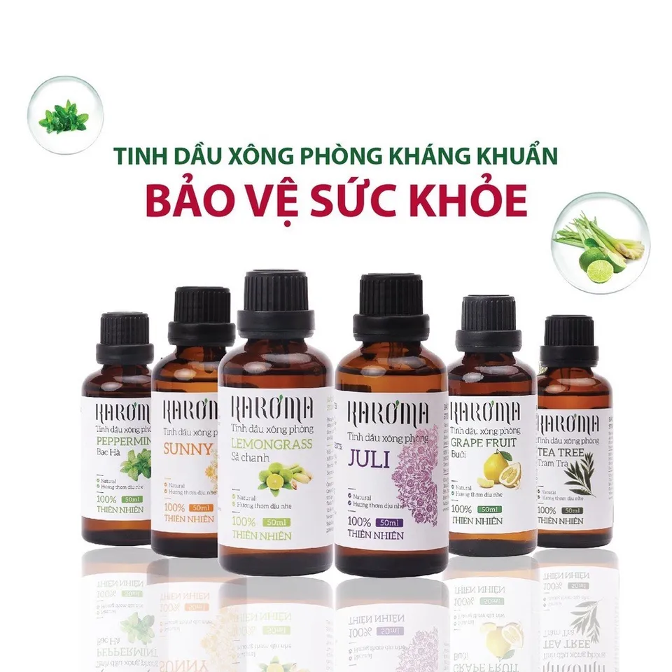 Tinh Dầu Xông Phòng Bạc Hà Peppermint Essential Oil Karoma 50ml 1
