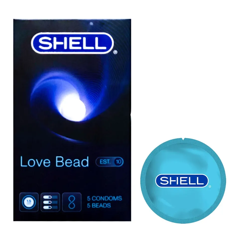 Bao cao su Shell Love Bead bi tăng 15mm hộp 5 cái 1