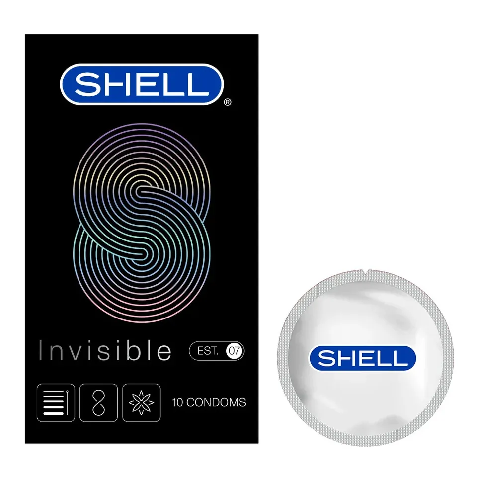 Bao cao su Shell Invisible siêu mỏng kéo dài thời gian hộp 10 cái 1