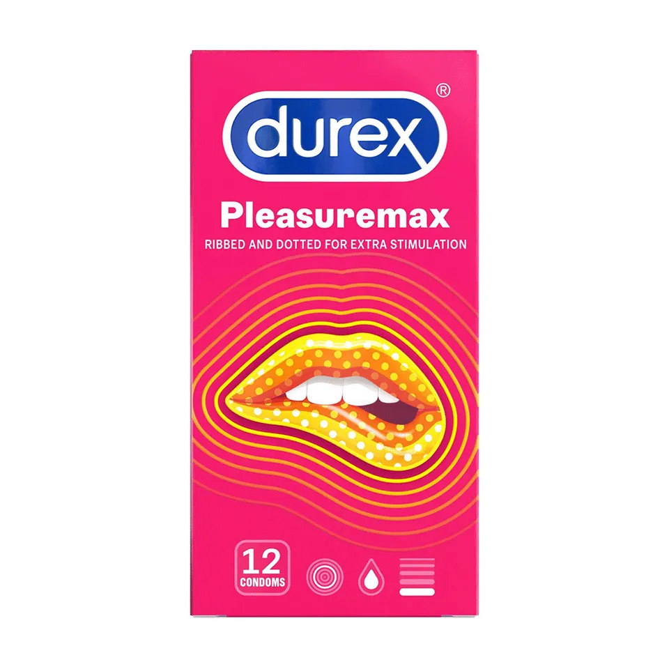 Bao cao su Durex Pleasuremax size lớn 56mm hộp 12 cái 1