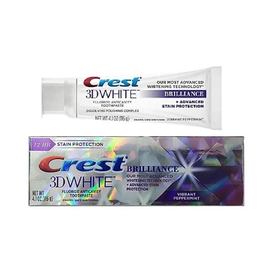 Kem đánh răng Crest 3D White Brilliance Vibrant Peppermint 116g 1