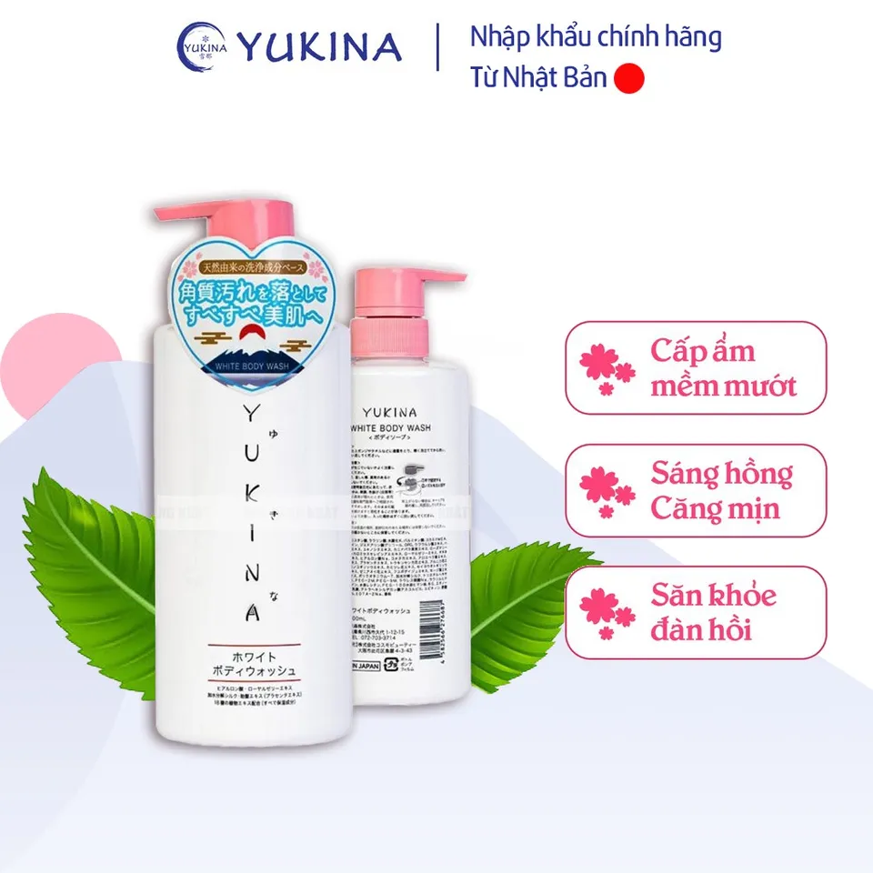 Sữa tắm trắng da Yukina giúp dưỡng ẩm phục hồi, thơm toàn thân 1