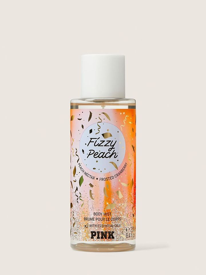Xịt thơm toàn thân victoria secret fizzy peach pink body mist 250ml 1