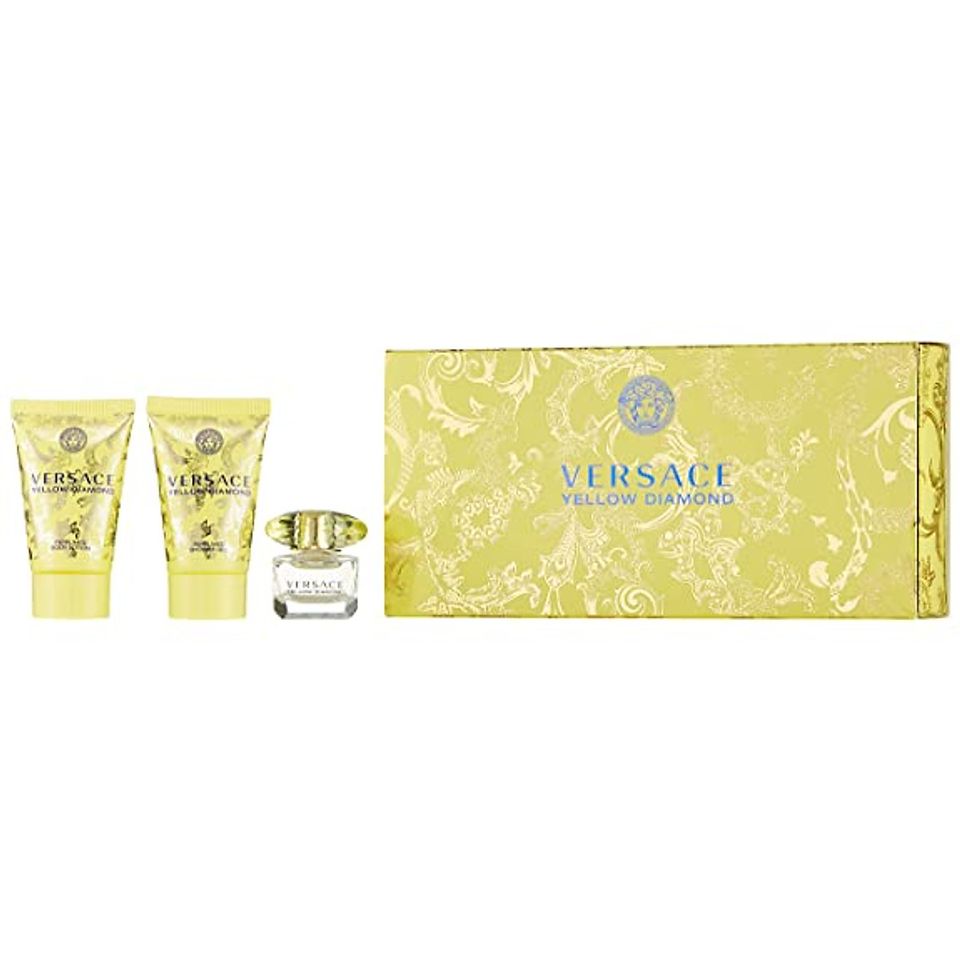 Set nước hoa nữ mini versace yellow diamond gel tắm lotion 1