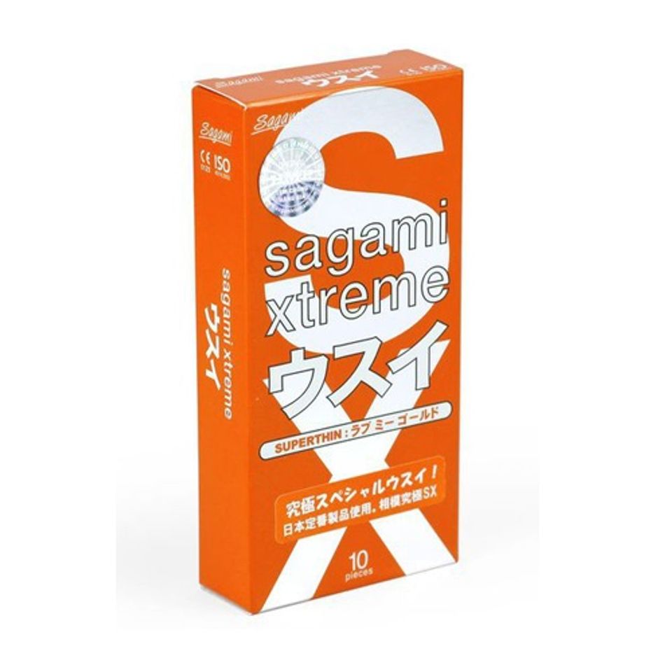 Bao Cao Su Sagami Xtreme Orange 10s Mỏng Trơn Che Tên SP 2