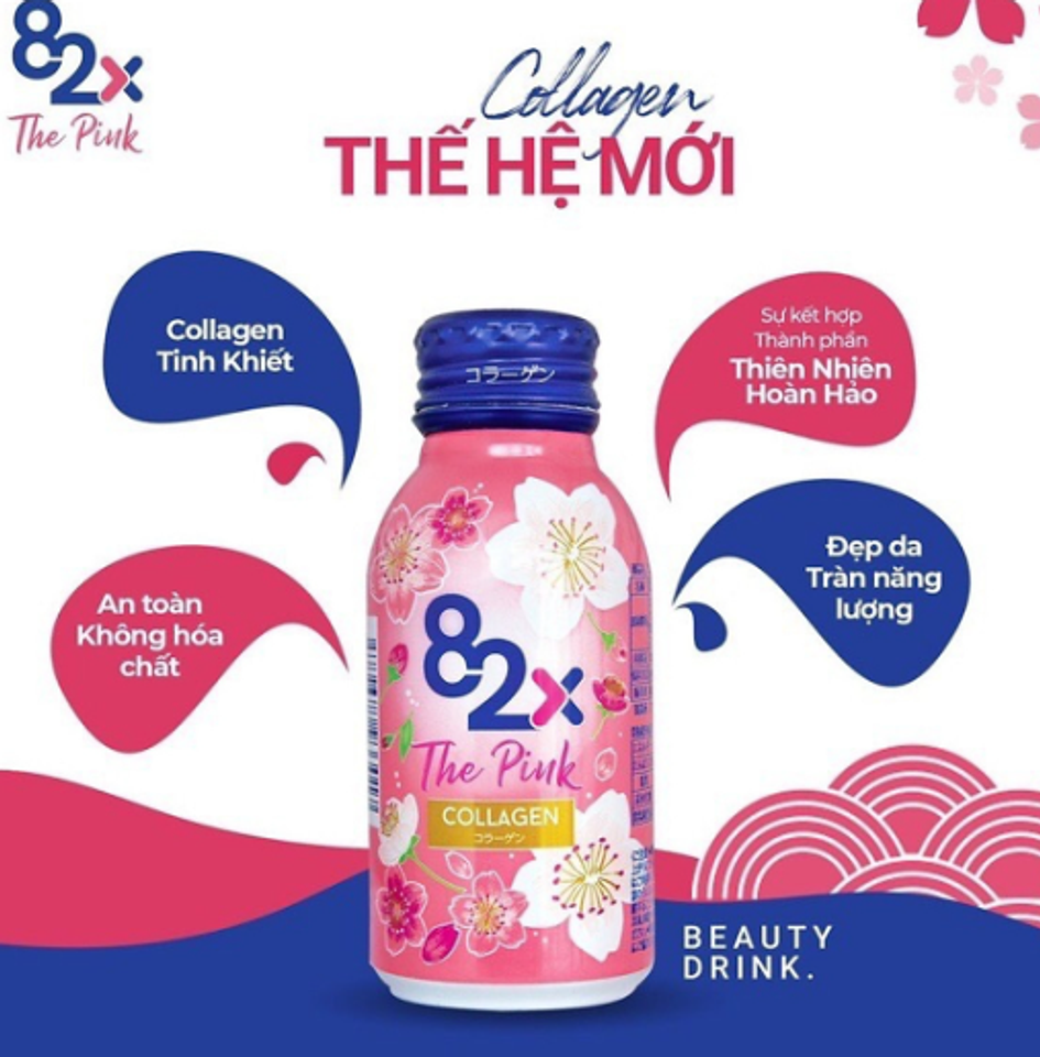 82X The Pink Collagen 100ml, Nước Uống Đẹp Da Đến Từ Nhật Bản 1