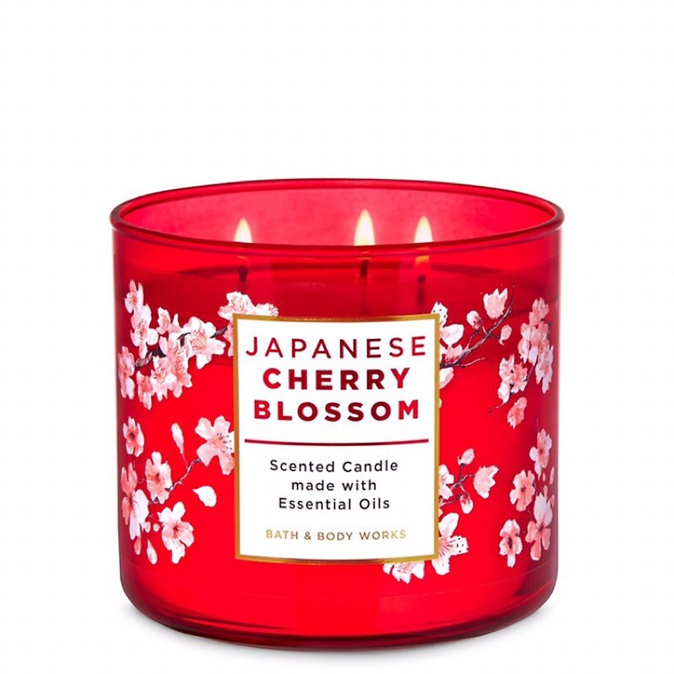 Nến thơm bath and body works japanese cherry blossom 3 bấc 1