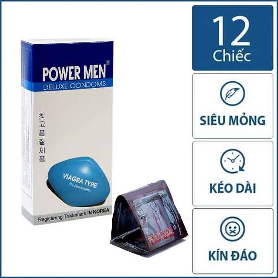 Bao Cao Su Power Men Deluxe Condoms H12 Kéo Dài Thời Gian 2