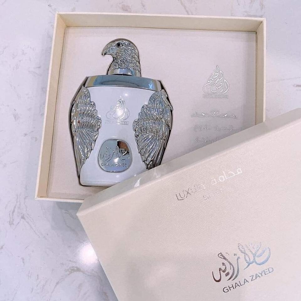 Nước hoa dubai đại bàng trắng ghala zayed silver luxury edp 1