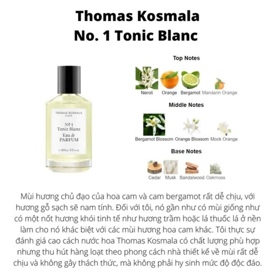 Nước Hoa Thomas Kosmala No 1 Tonic Blanc EDP 3
