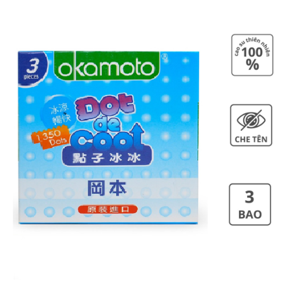Combo 2 BCS Okamoto Dot De Cool Có Gai Hương Bạc Hà H3 1