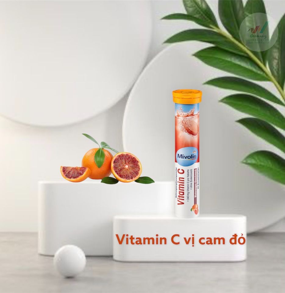 Viên Sủi Vitamin C Mivolis Hỗ Trợ Tăng Sức Đề Kháng, 20 Viên Đức 1