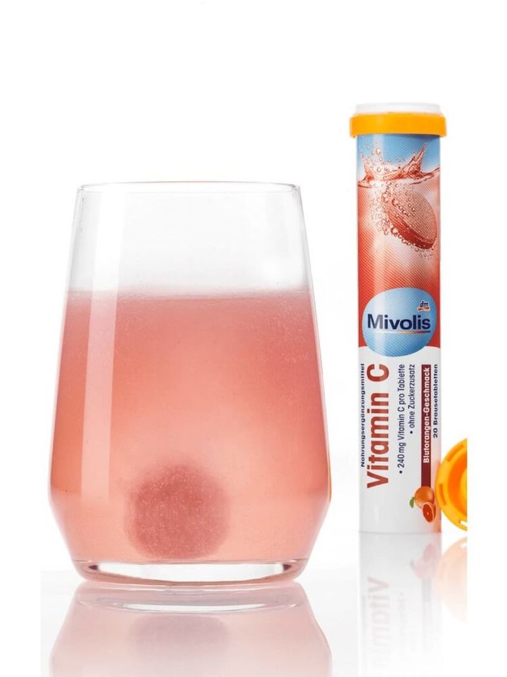 Hộp sủi vitamin C Mivolis của Đức, 20 viên 1