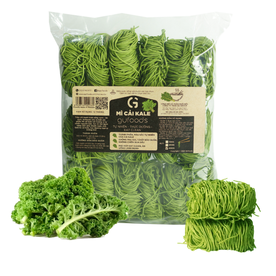 Mì cải Kale GUfoods, màu xanh tự nhiên, giúp bổ sung chất xơ, eatclean 1