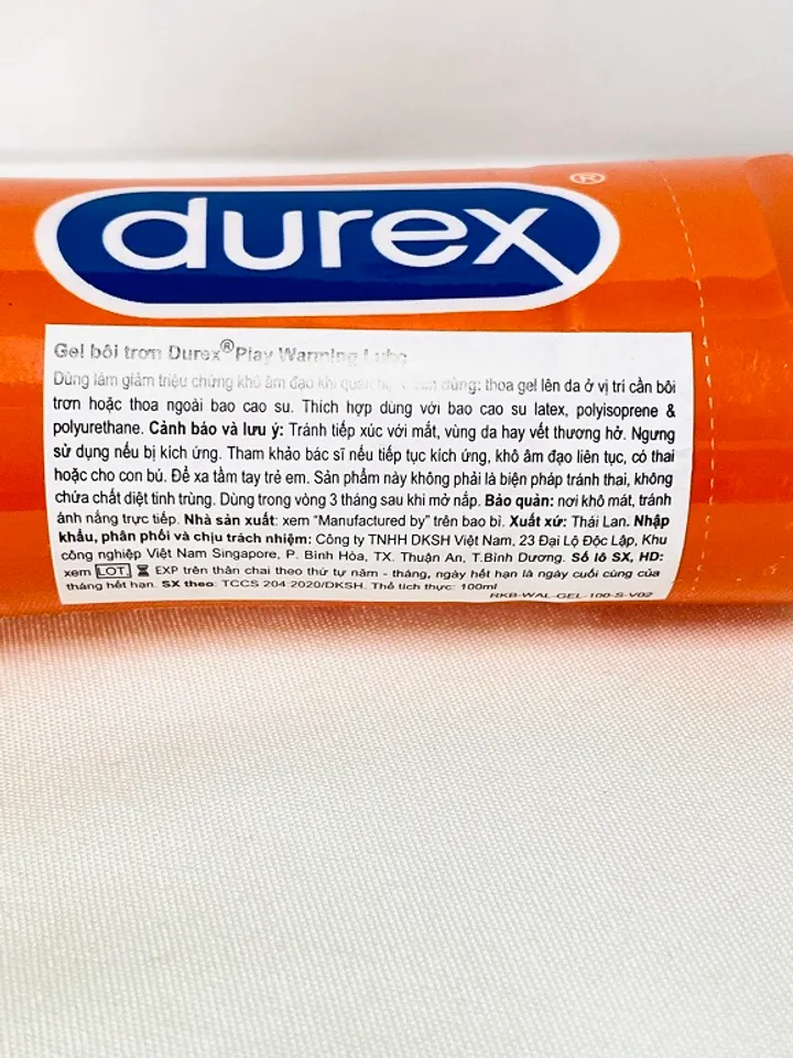 Durex Play Warming Gel Bôi Trơn Nữ Giúp Tăng Độ Ẩm Tự Nhiên 2