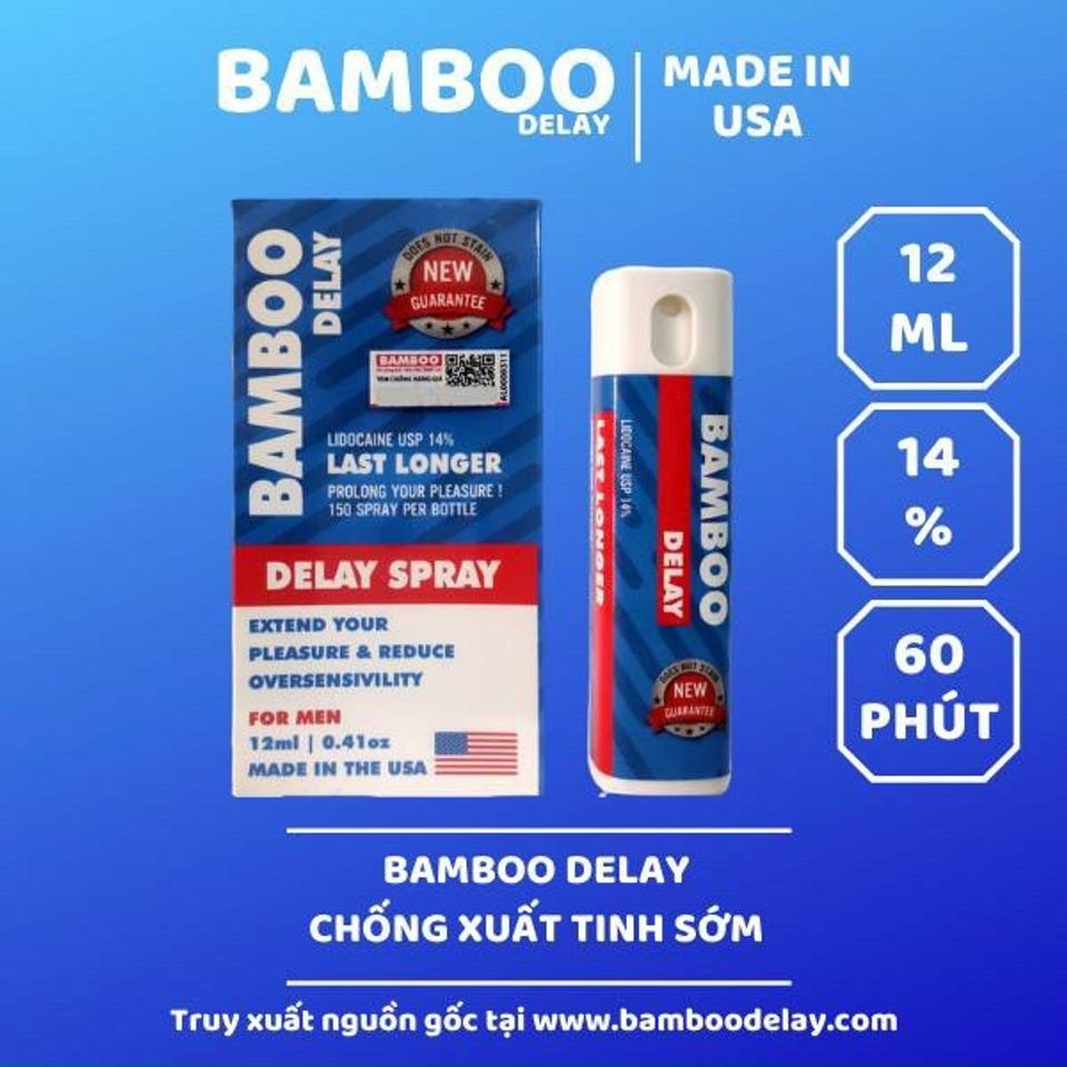 Bình Xịt  Cho Nam Của Mỹ Bamboo Delay Spray12ml 1