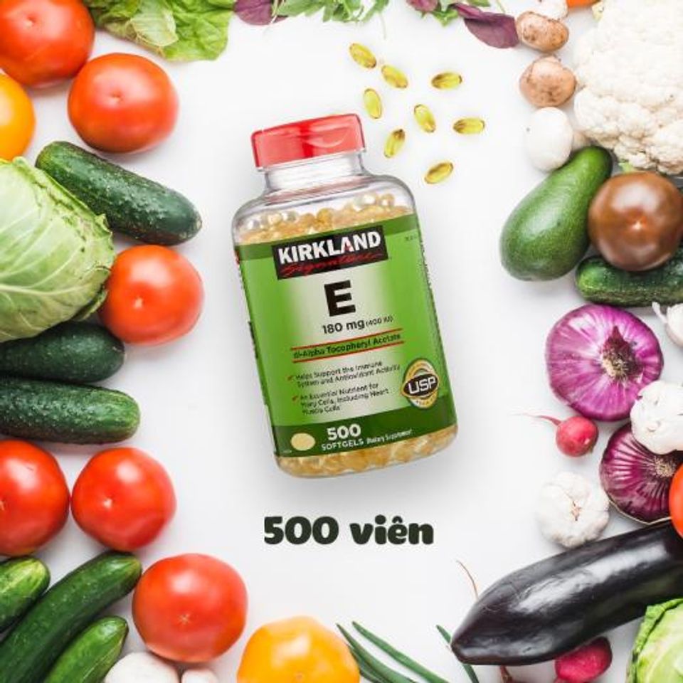 Vitamin E 400 IU Kirkland của Mỹ hộp 500 viên, Của Mỹ 2