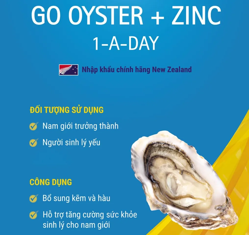 Go Oyster zinC 1-a-day-Tinh chất hàu GO Healthy New Zealand 2