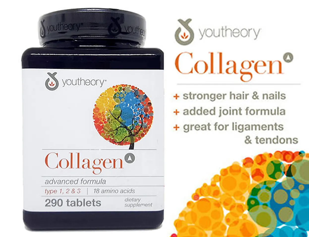 Collagen youtheory type 1- 2- 3 290 viên - Nhập Mỹ 1