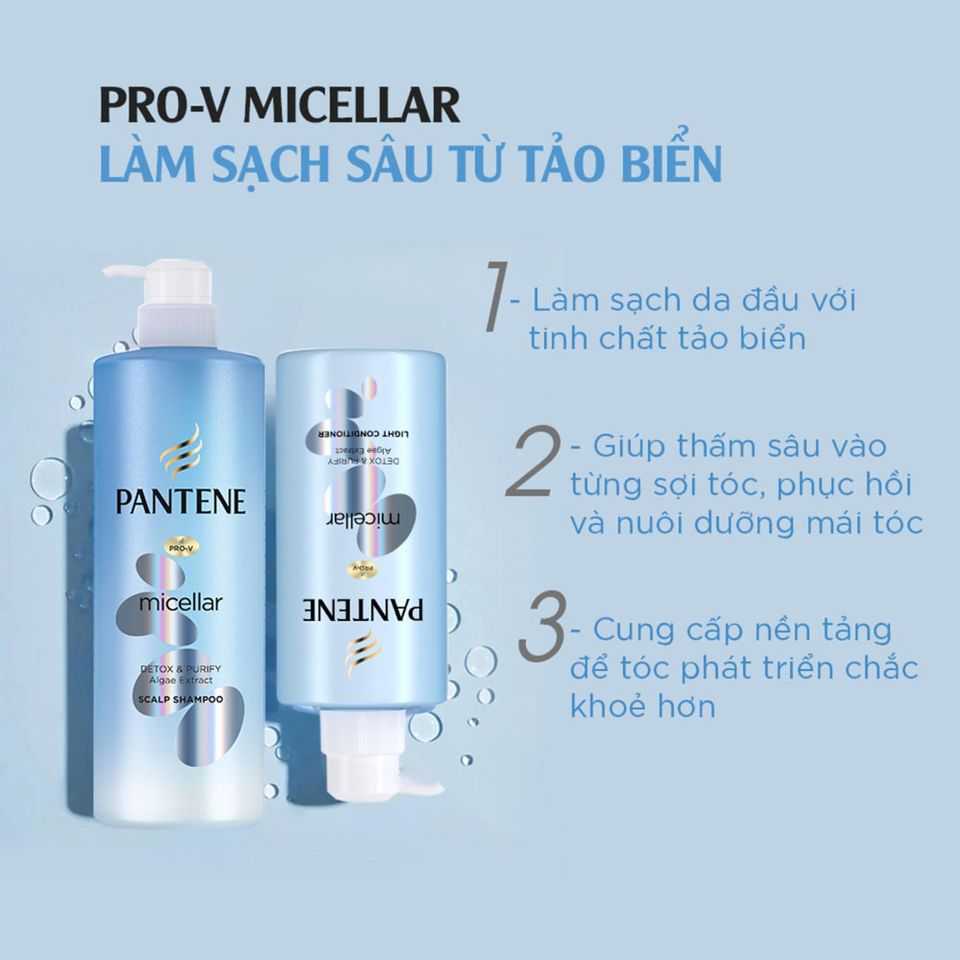 Dầu xả Pantene Pro-V Micellar Light Conditioner 1