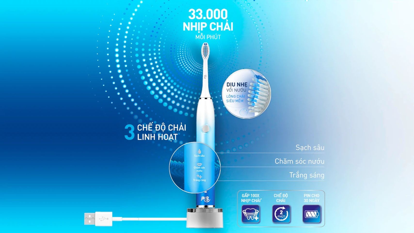 Bàn Chải Điện P/S S100 Pro 