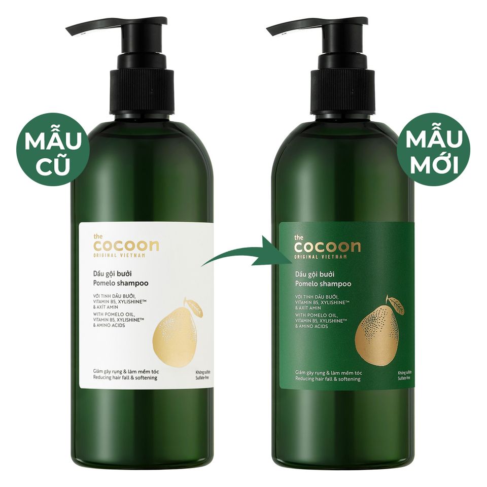 Combo dầu gội bưởi Cocoon Pomelo Shampoo và nước dưỡng tóc Cocoon Pomelo Hair Tonic 1
