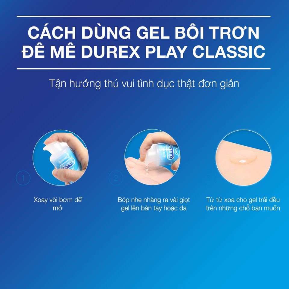 Gel Bôi Trơn Durex Play có công thức tinh khiết thuần gốc nước, dịu nhẹ, thích hợp sử dụng toàn thân