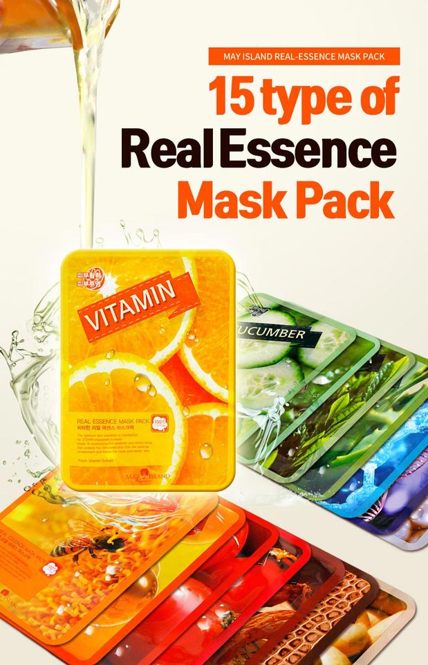 Mặt Nạ Dưỡng Da May Island Real-Essence Mask Pack