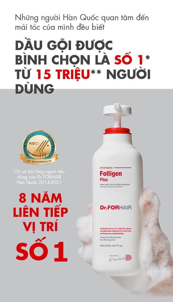 Dầu Gội Ngăn Ngừa Rụng Tóc Dr.FORHAIR Folligen Plus Shampoo hiện đã có mặt tại Chiaki.vn