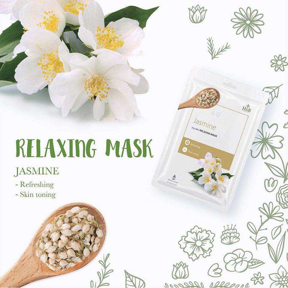 Mặt Nạ Dưỡng Da Chiết Xuất Hoa Nhài HNB My Skin Relaxing Mask Jasmine 20ml