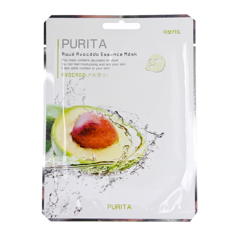 Mặt nạ chiết xuất bơ Purita Aqua Avocado Essence Mask 1