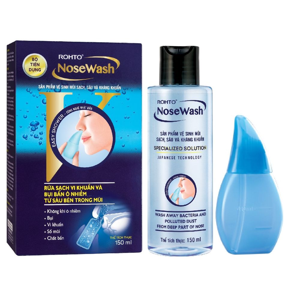Bộ sản phẩm hỗ trợ vệ sinh mũi ROHTO Nosewash 1