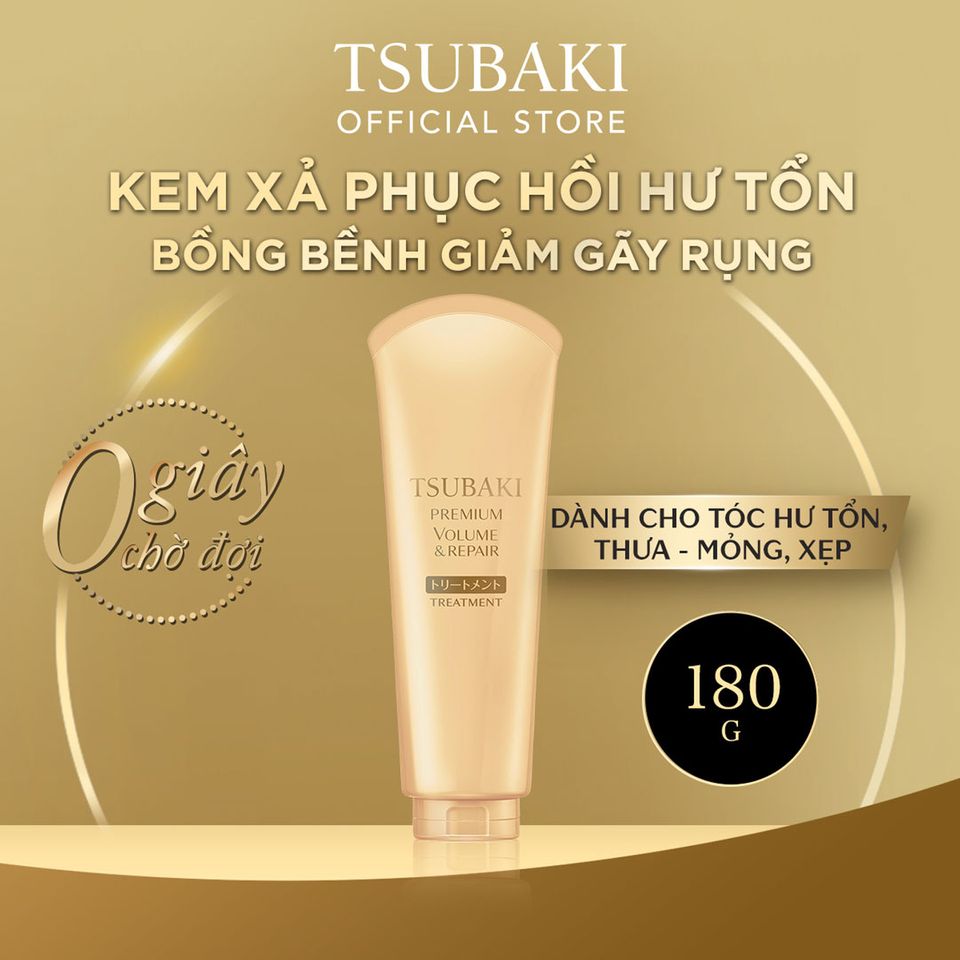 Kem Xả Dưỡng Tóc Tsubaki Premium Moist Treatment 180g 3