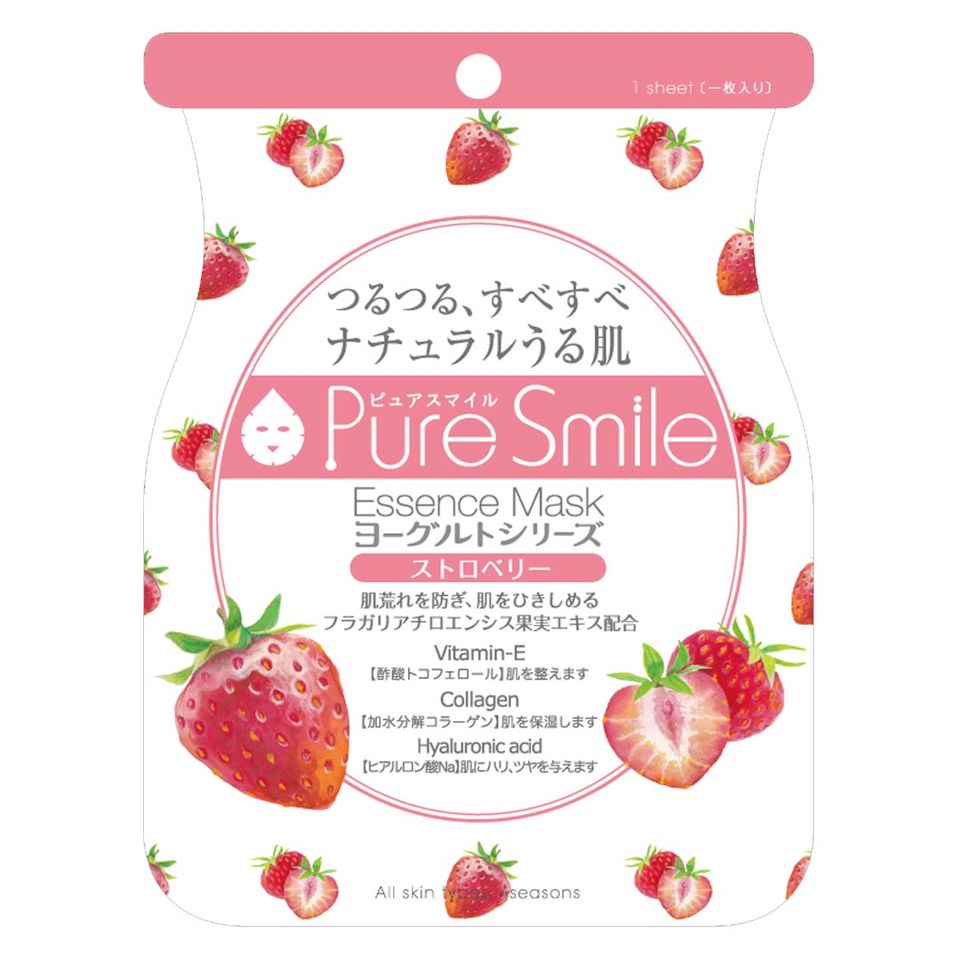 Mặt Nạ Dưỡng Da Chiết Xuất Dâu Tây Pure Smile Essence Mask Yogurt Series Strawberry 23ml hiện đã có mặt tại Chiaki.vn.