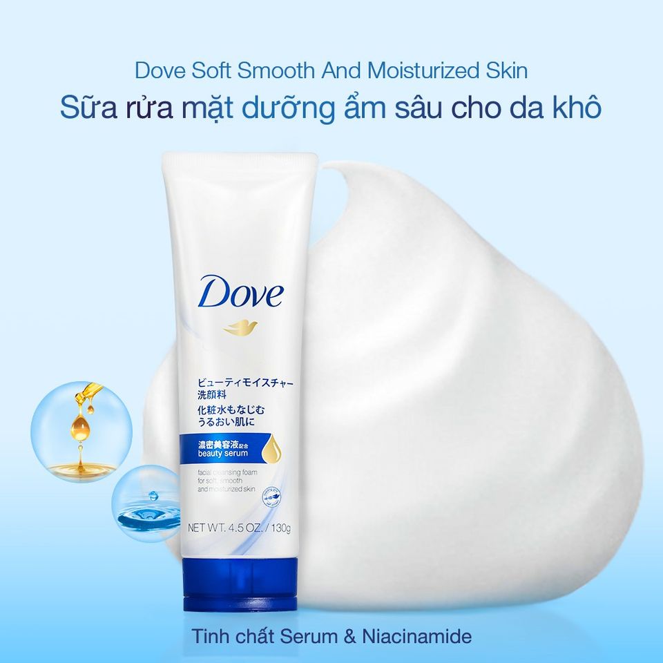 Sữa Rửa Mặt Dove Tinh Chất Cấp Ẩm & Cho Da Mềm Mượt