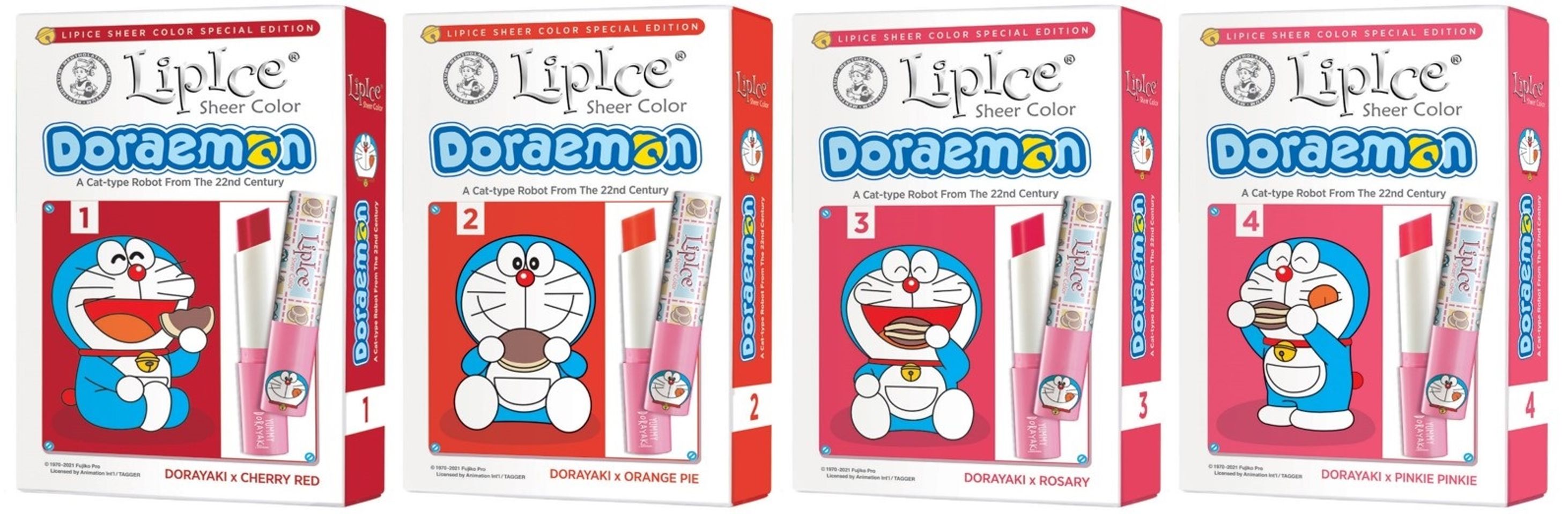 Son Dưỡng Có Màu Doraemon x LipIce Sheer Color hiện đã có mặt tại Chiaki.vn với 4 màu son xinh xắn cho bạn lựa chọn.