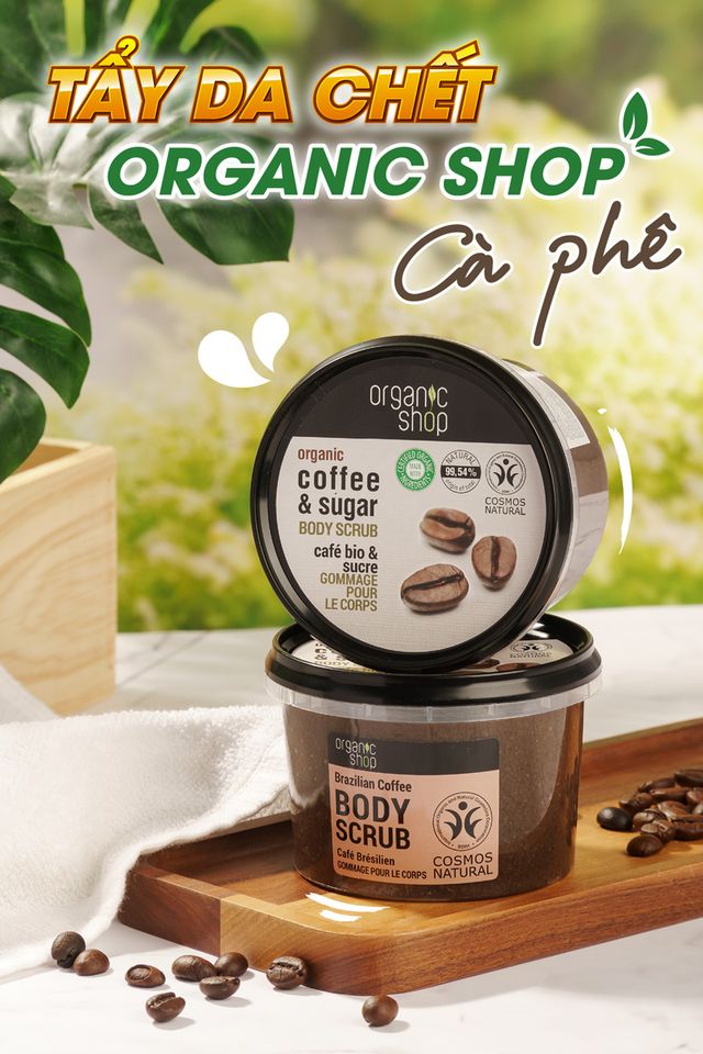 Tẩy Tế Bào Chết Toàn Thân Organic Shop Body Scrub Brazilian Coffee 250ml