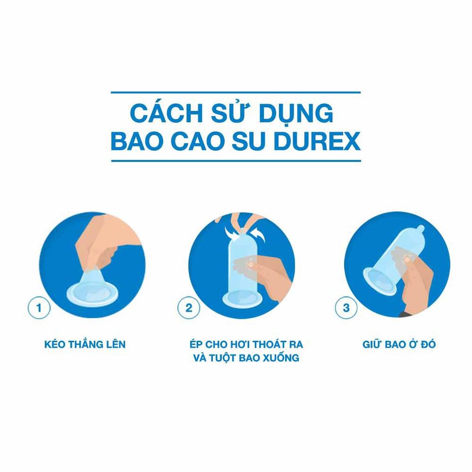 Cách sử dụng Bao Cao Su Bao Cao Su Durex Extra Thin Extra Lubricated