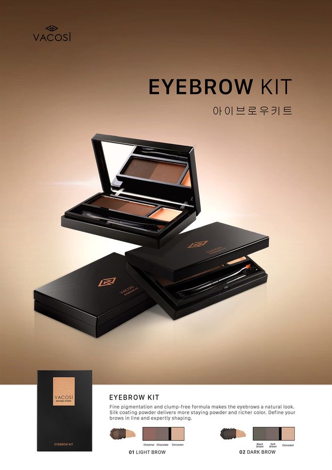 Bộ Kit Vẽ Mày Vacosi Eyebrow Kit hiện đã có mặt tại Chiaki.vn với màu 01 - Light Brow.