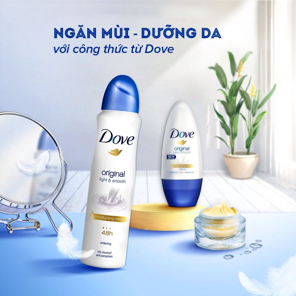 Mua Xịt Khử Mùi Dove Dưỡng Da Sáng Mịn Original tại Chiaki.vn