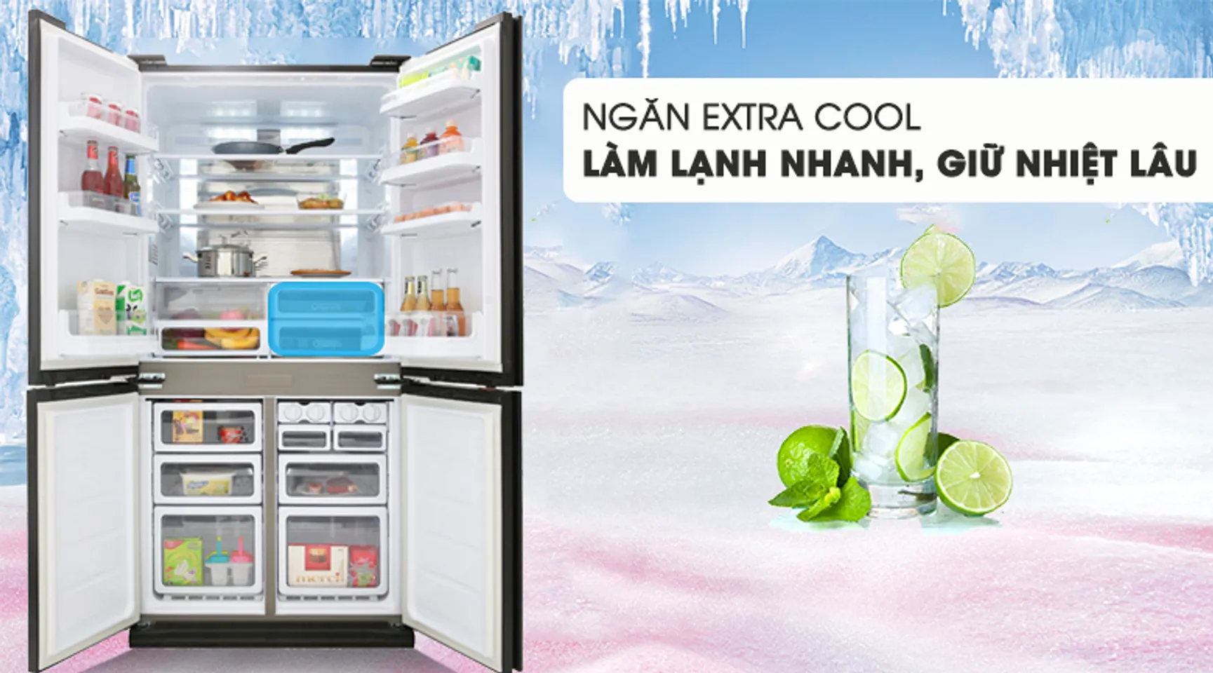 Tủ lạnh Sharp SJ-FX688VG-BK inverter 678 lít 6