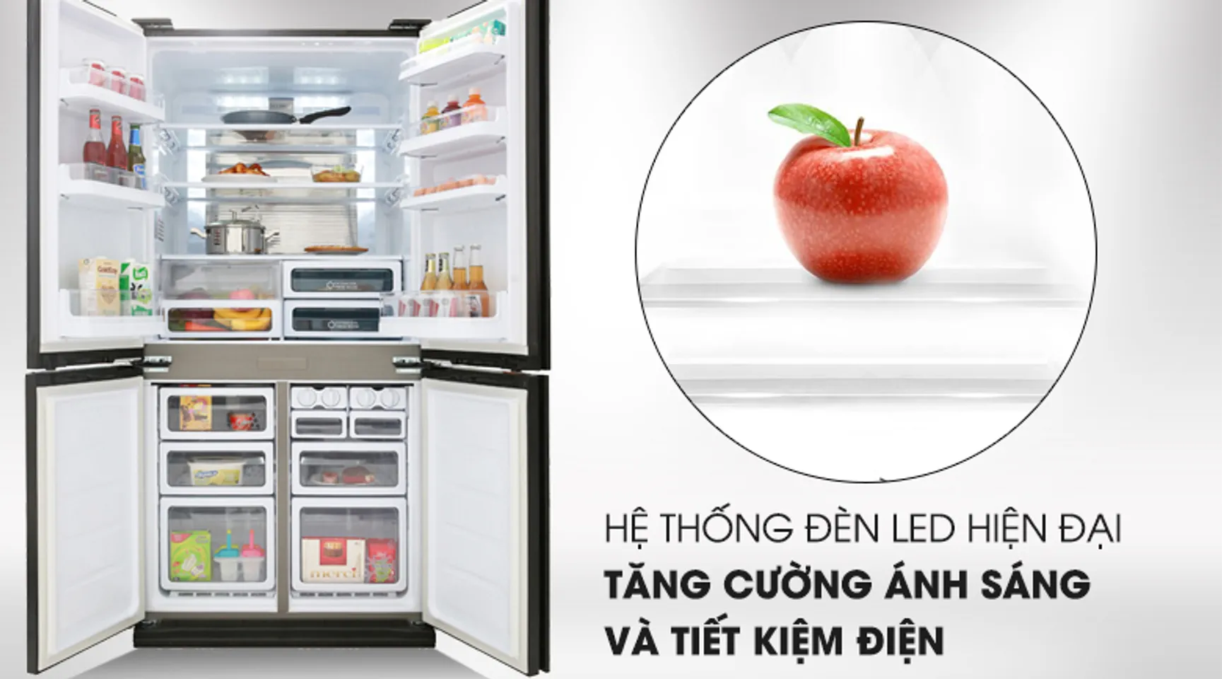 Tủ lạnh Sharp SJ-FX688VG-BK inverter 678 lít 7