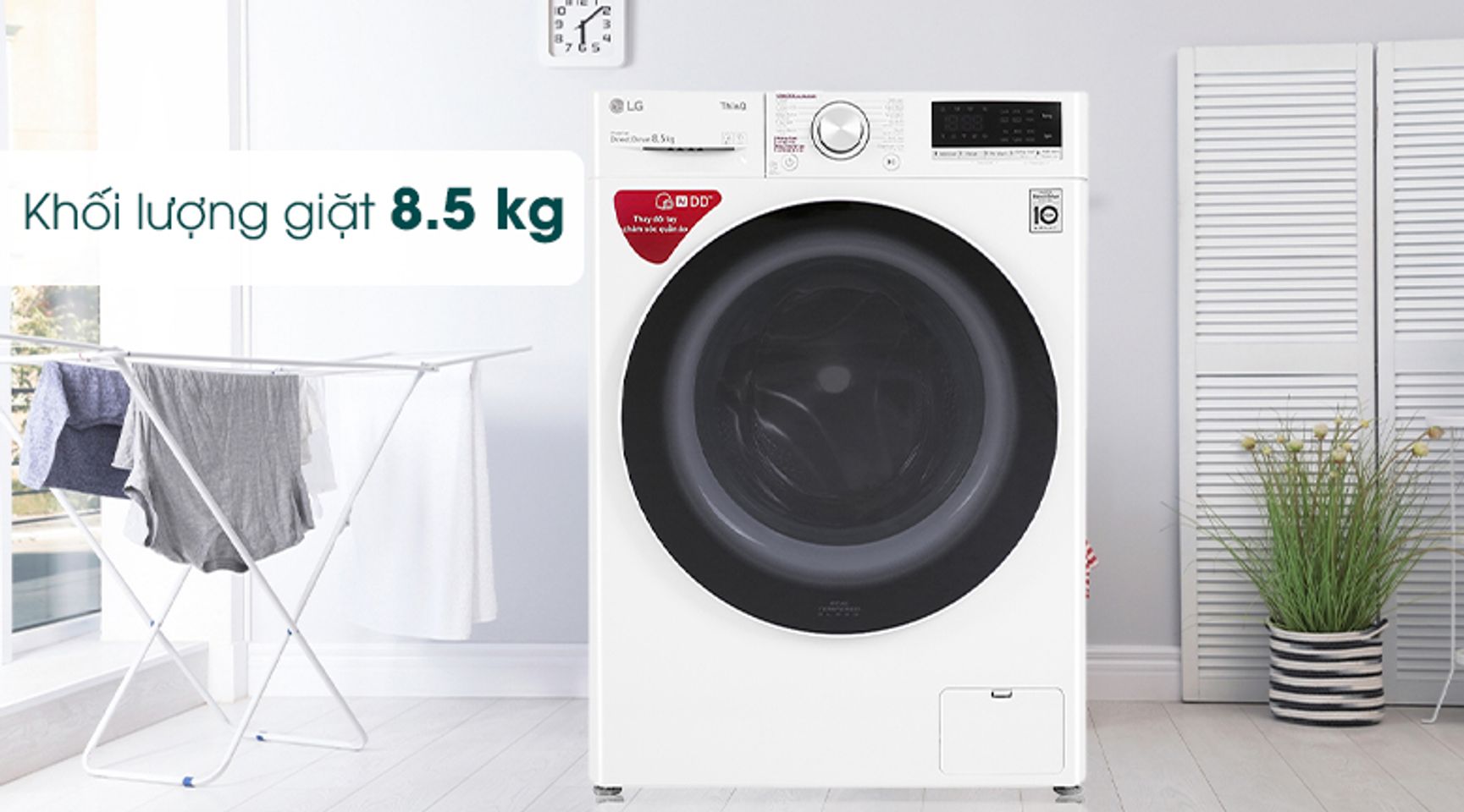 Máy giặt LG FV1408S4W inverter 8.5 kg 2