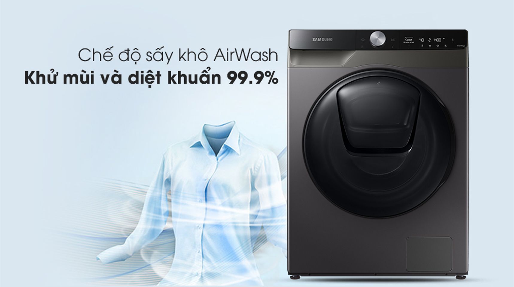 Máy giặt sấy Samsung WD95T754DBX/SV inverter 9.5/6kg 5