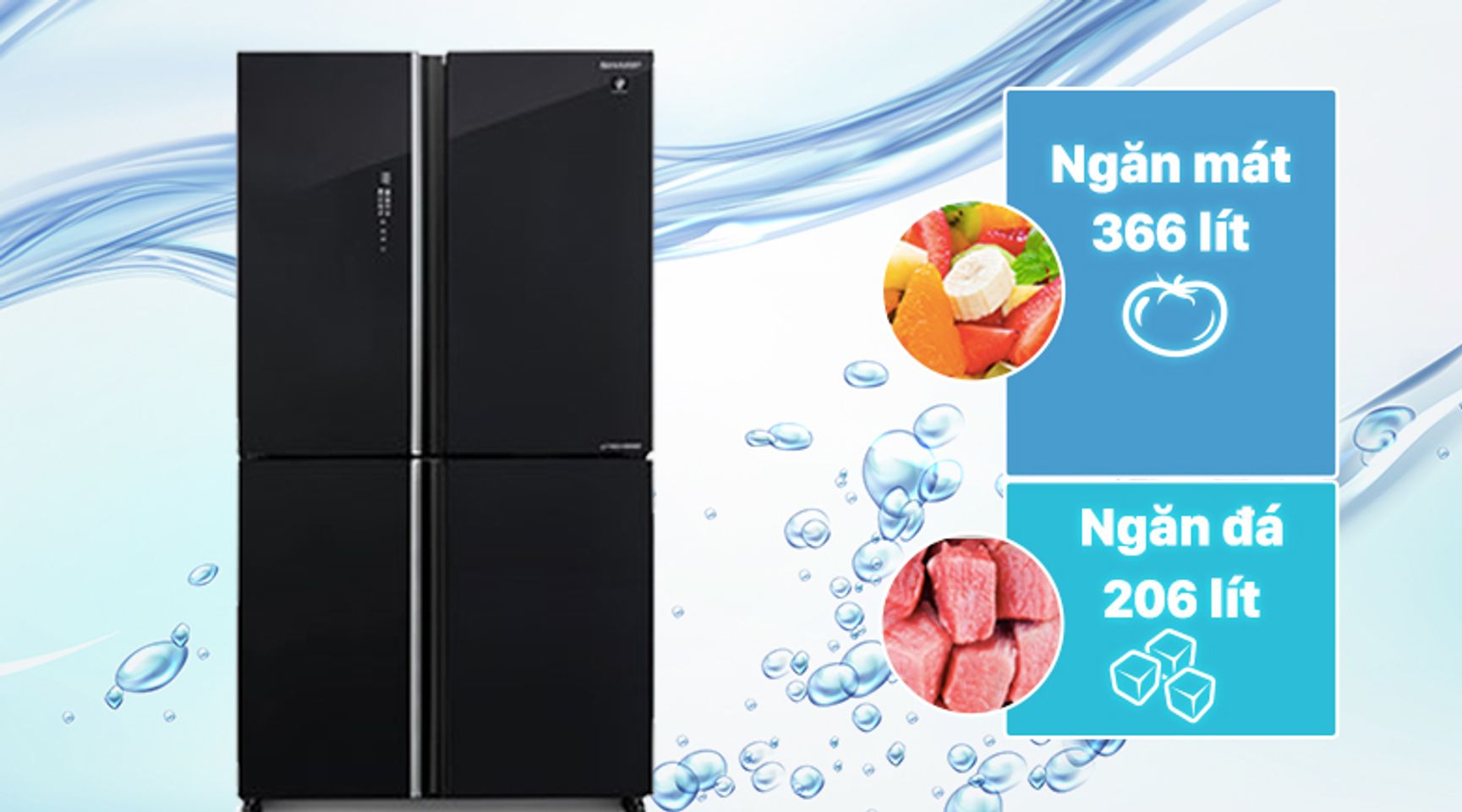 Tủ lạnh Sharp SJ-FXP640VG-BK inverter 572 lít 2