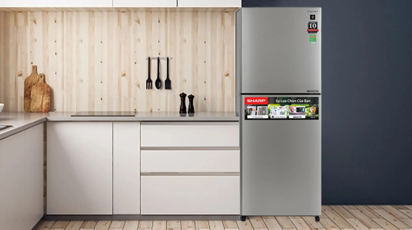 Tủ lạnh Sharp Inverter 330 lít SJ-XP352AE-SL - Tổng quan thiết kế