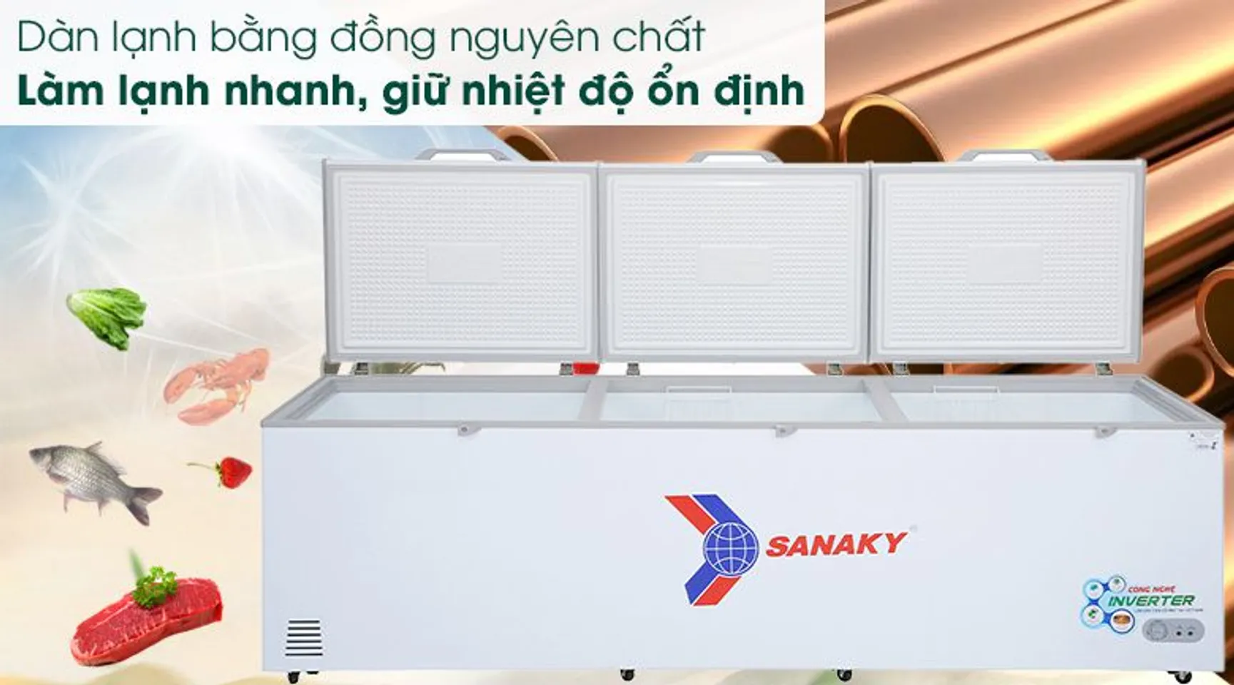 Tủ đông Sanaky VH-1399HY3 inverter 1200 lít 5