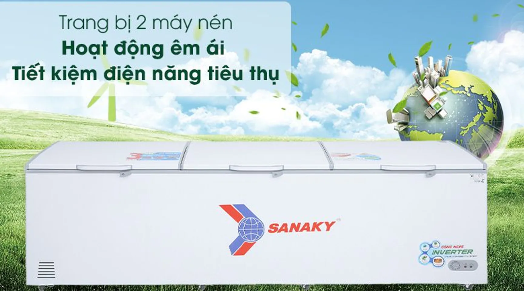 Tủ đông Sanaky VH-1399HY3 inverter 1200 lít 6