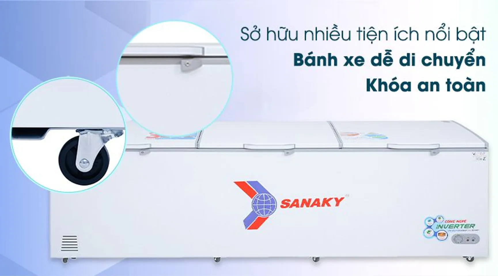 Tủ đông Sanaky VH-1399HY3 inverter 1200 lít 8